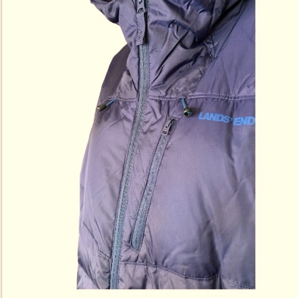 LANDSEND Mens Expedition Down Puffer Jacket Lightweight Warm BLACK - Picture 2 of 4